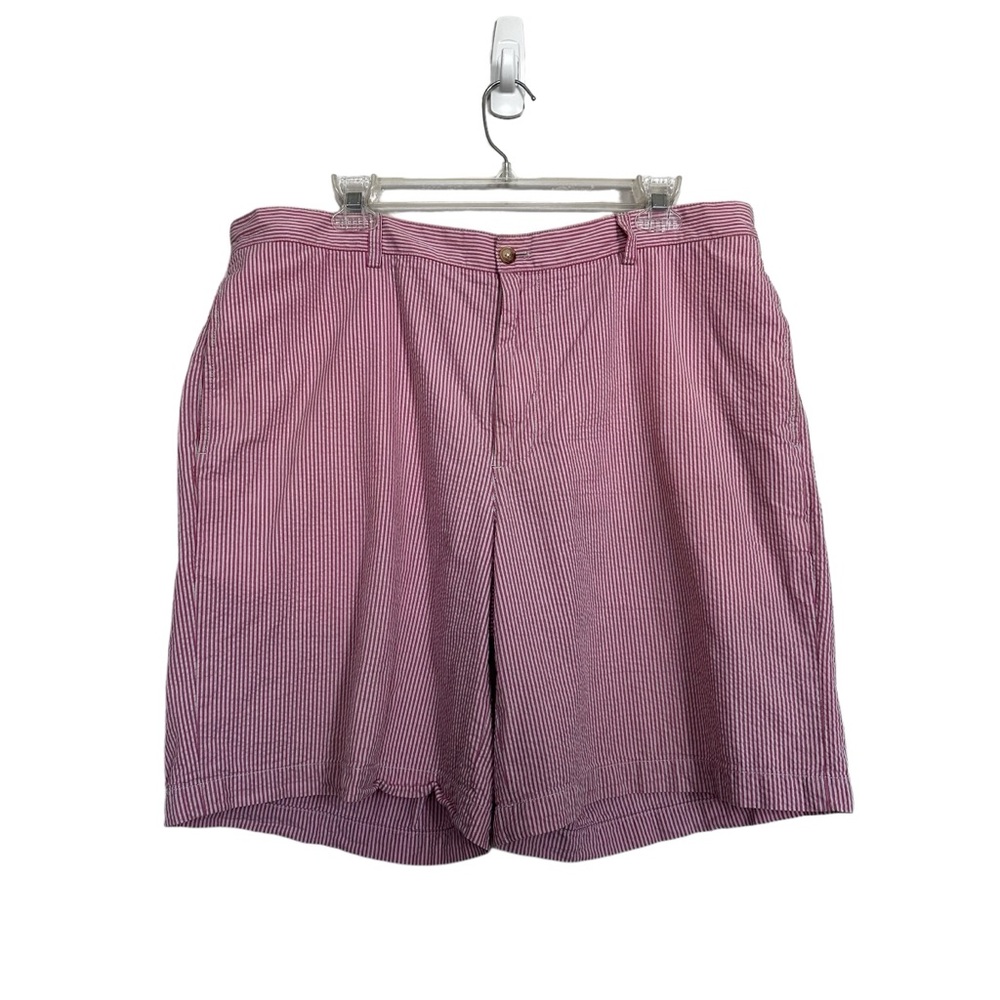 Vineyard Vines Men’s Sz 38 Red and White Seersucker Striped 9 in. Club Shorts